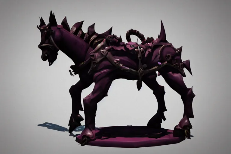 Image similar to 3d sculpt of an evil undead carousel horse, artstaton, League of Legends, overwatch, digital illustration, dark souls, lord of the rings