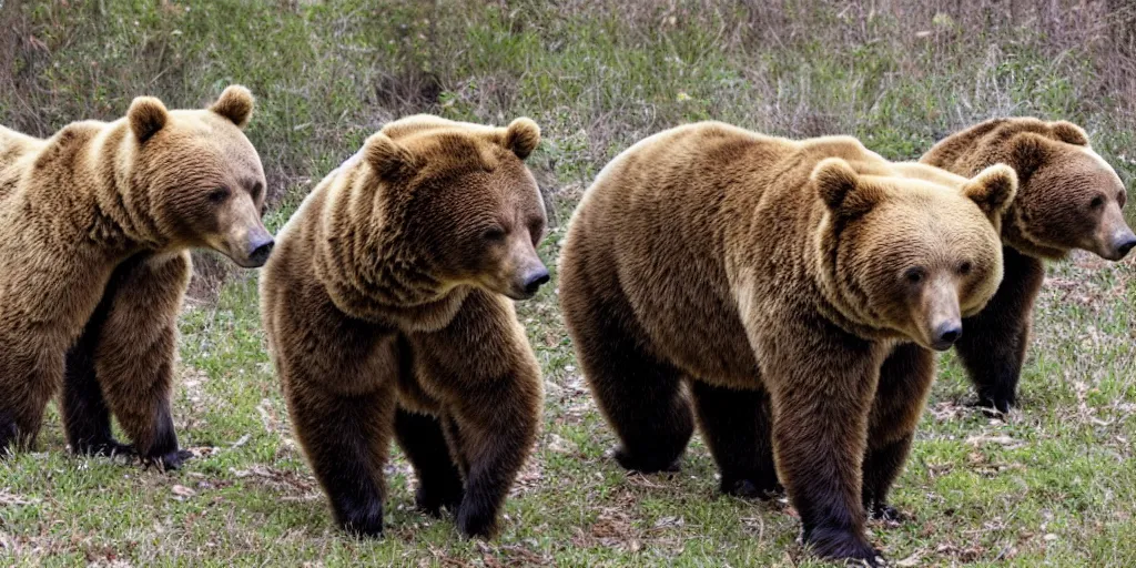 Prompt: armored, bears