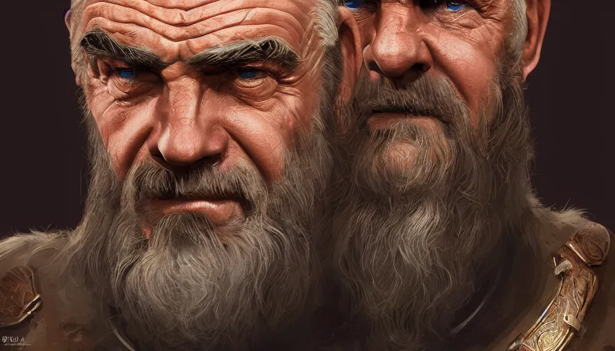 Prompt: Sean Connery as viking, hyperdetailed, artstation, cgsociety, 8k