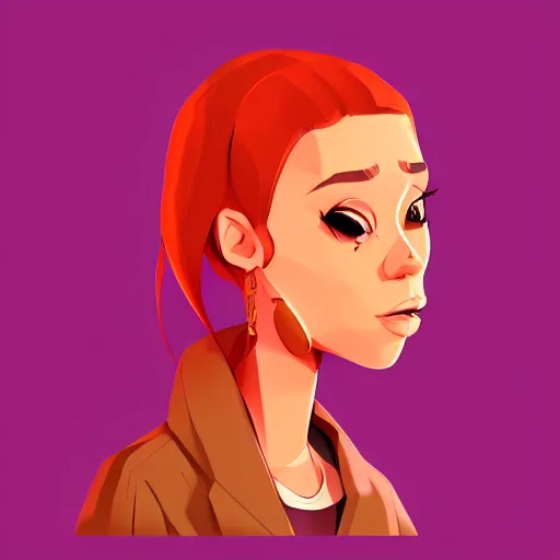 Image similar to 2 d character design, female rapper, vector art, digital art, portrait, 4 k, 8 k, sharp focus, smooth, illustration, concept art, music artist