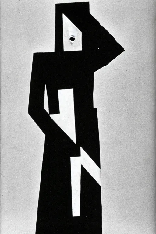 Image similar to avant garde dress black and white fashion photoshoot el lissitzky kazimir malevich