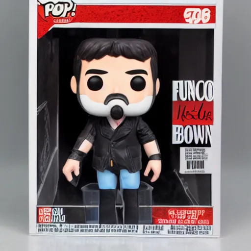 Prompt: a FUNCO POP of James Bown
