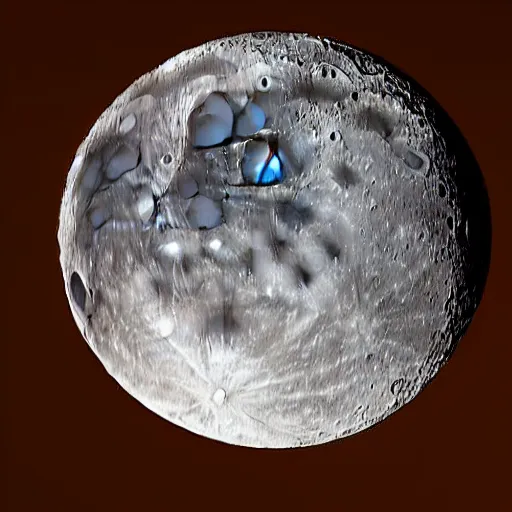 Image similar to a moon that looks like a bowling ball