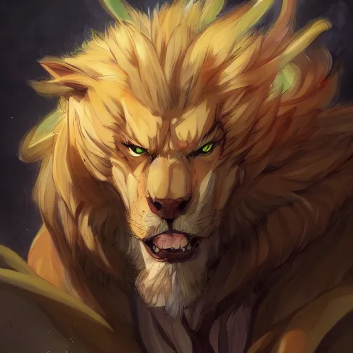 Image similar to anime portrait of Kaidou King of Beasts as an anime antagonist by Stanley Artgerm Lau, WLOP, Rossdraws, James Jean, Andrei Riabovitchev, Marc Simonetti, and Sakimichan, trending on artstation