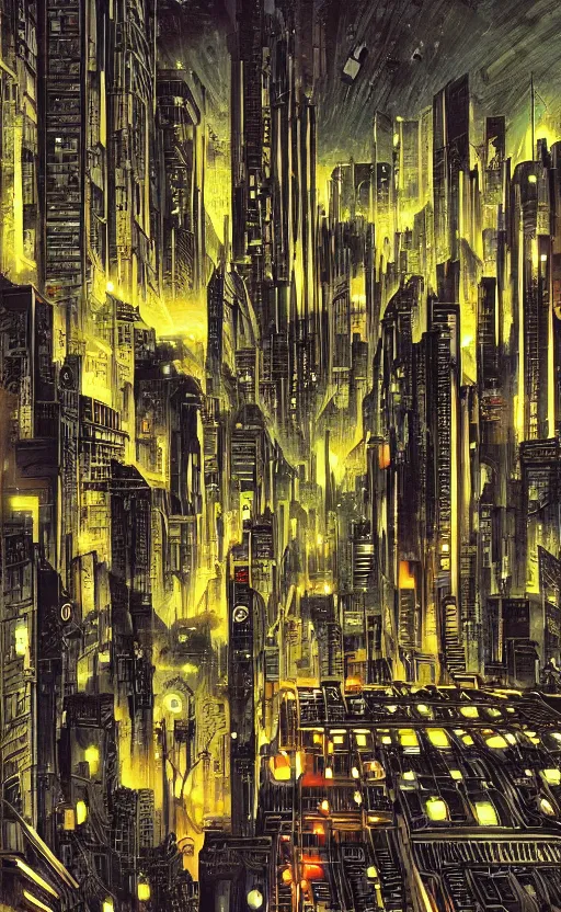 Image similar to cyberpunk city nightlife by giorgio de chirico