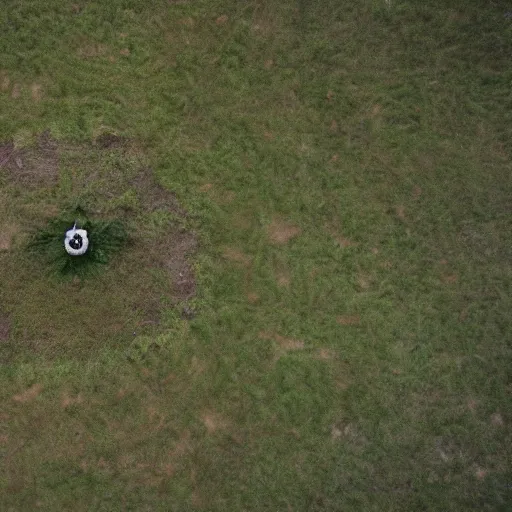 Image similar to shot from drone, real life, summoning, ritual, by greg rutkowksi