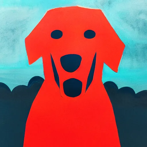 Image similar to a giant red dog