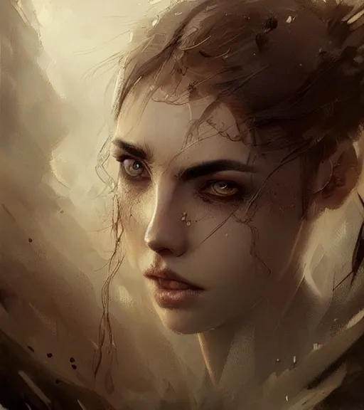 Prompt: billi eilish, beautiful piercing eyes, realistic face, in the style of greg rutkowski, fantasy, amazing detail, epic, intricate, elegant, smooth, sharp focus