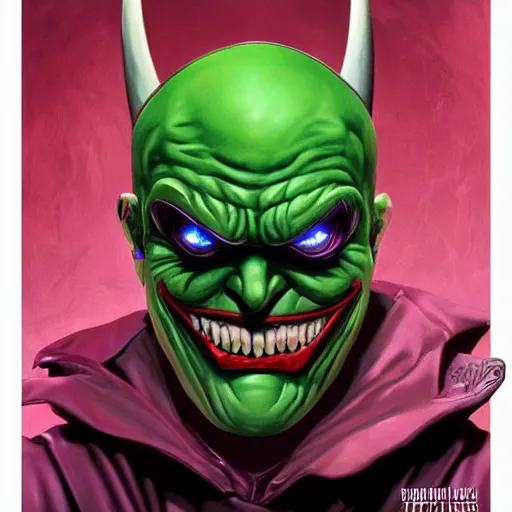 Image similar to joker as the doom slayer, pixar style, by tristan eaton stanley artgerm and tom bagshaw.