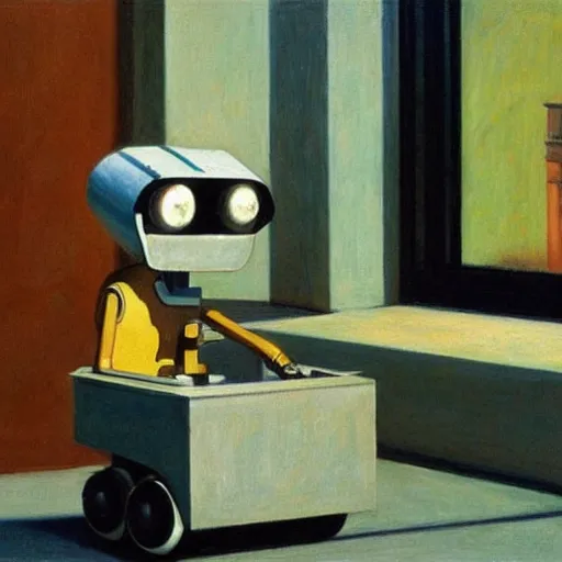 Image similar to WALL-E by Edward Hopper