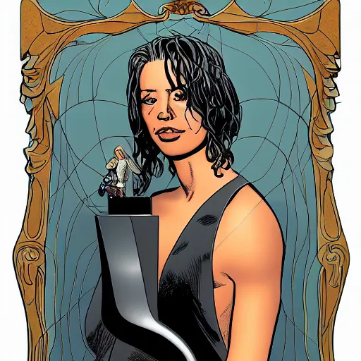 Prompt: Dream, the main character of the Sandman comics, portrait with studio lighting, award winning