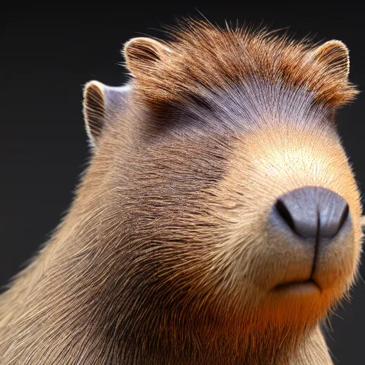 Image similar to hyperrealistic dslr film still of justin bieber disguised as capybara, stunning 8 k octane comprehensive 3 d render, inspired by istvan sandorfi & greg rutkowski & unreal engine, perfect symmetry, dim volumetric cinematic lighting, extremely hyper - detailed, incredibly real lifelike attributes & flesh texture, intricate, masterpiece, artstation, stunning