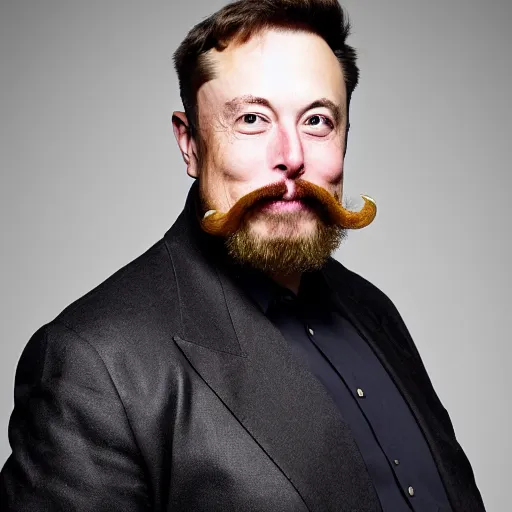 elon musk with long mustache and epic beard, 5 0 mm, | Stable Diffusion ...