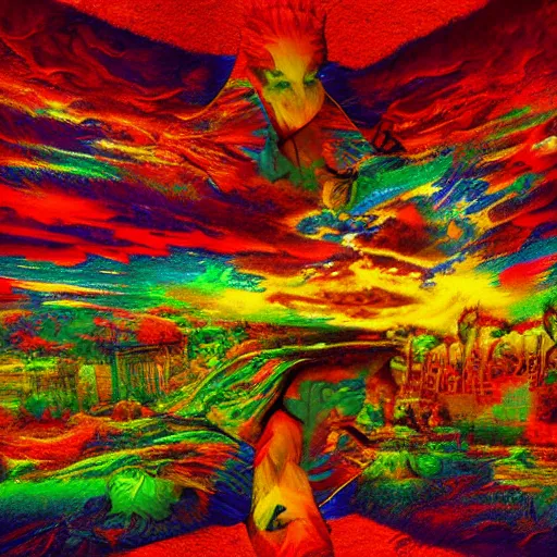 Image similar to lsd blotter art surrealism 8 k resolution