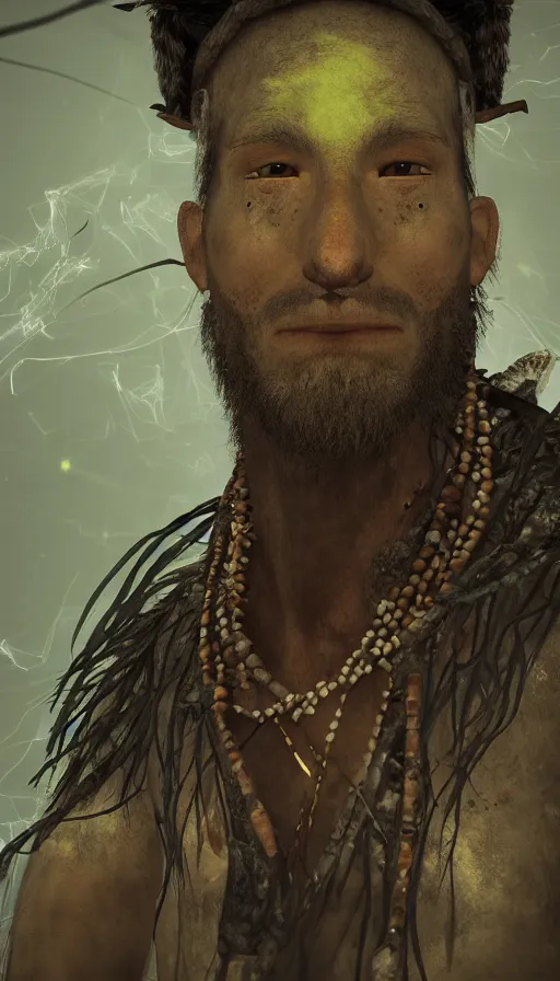 Image similar to portrait of a digital shaman, with cryengine