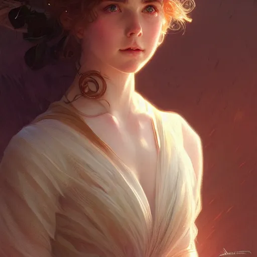 Image similar to beautiful natural mckenna grace, intricate, elegant, highly detailed, digital painting, artstation, concept art, smooth, sharp focus, illustration, art by artgerm and greg rutkowski and alphonse mucha and loish and WLOP