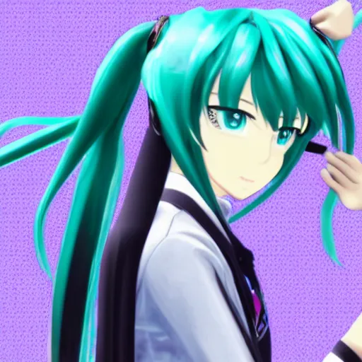 Image similar to hatsune miku v 4 in the style of gta loading screens