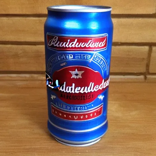 Prompt: candle and budweiser beer can trippy