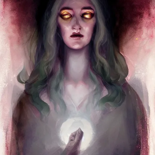 Image similar to spirits whose names they called in terror or welcome, until an angry priest cast a spell on them, art by charlie bowater