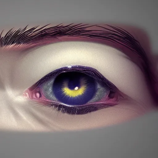 Image similar to hyper realistic eye, 3d render final fantasy style