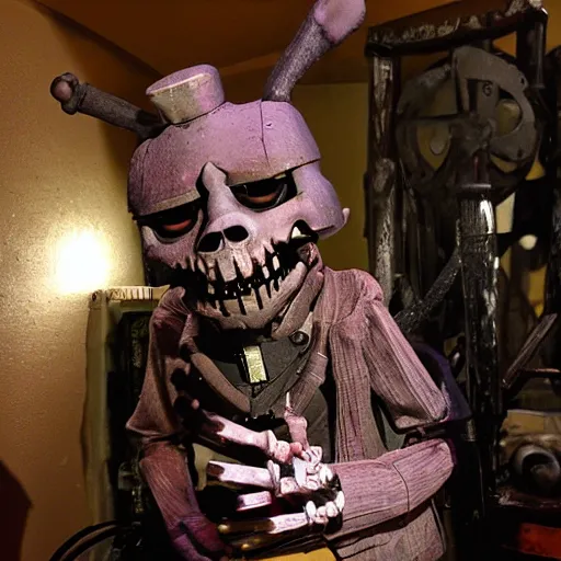 Prompt: creepy animatronic