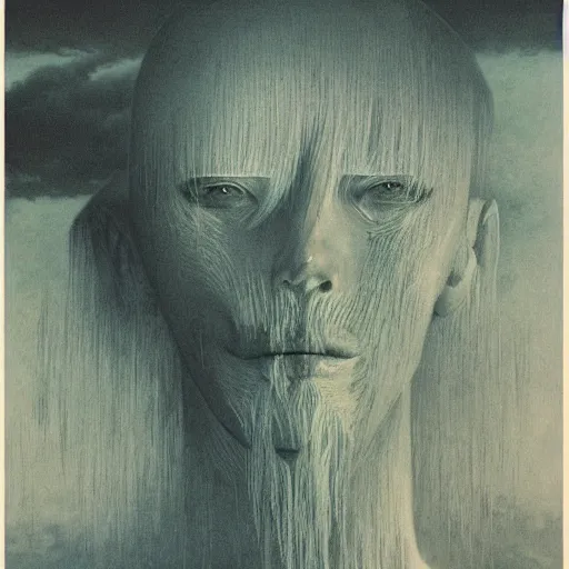 Image similar to Anime made by Zdzislaw Beksinski