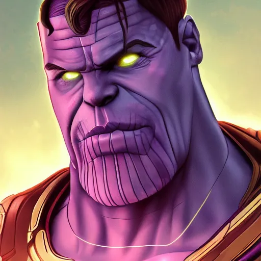 Prompt: Young Thanos at school, digital art, trending on artstation, HDR, nicely detailed