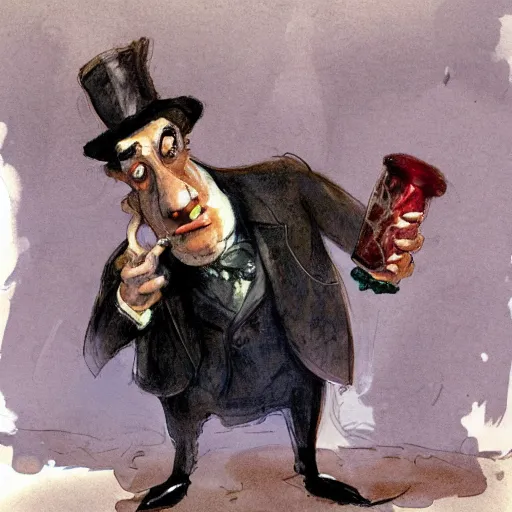 Image similar to the drunk french baron by peter de seve