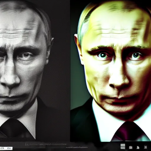 Image similar to Portrait of Vladimir Putin as a zombie, top image of all time on /r/ConceptArt subreddit