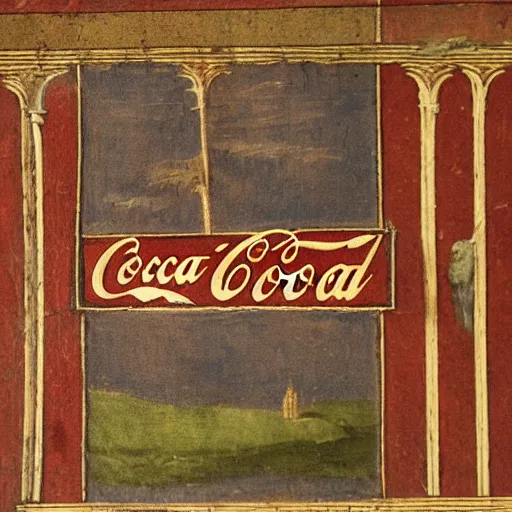 Prompt: Medieval painting of Coca Cola. High resolution. Highly detailed. Trending on art station. 4k. Dramatic.