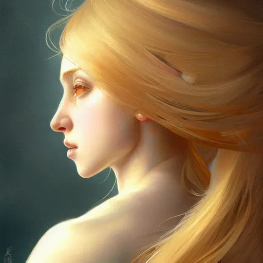 Image similar to portrait of a young blonde girl with a parrot, upper body, long hair, intricate, elegant, highly detailed, digital painting, artstation, concept art, matte, sharp focus, illustration, art by artgerm and greg rutkowski and alphonse mucha