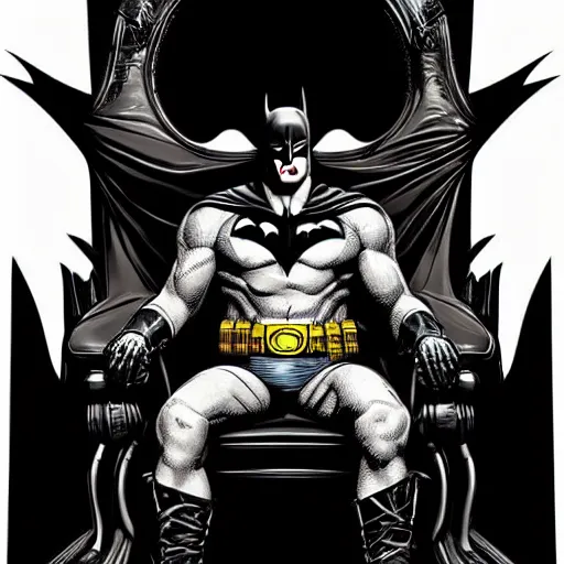 Batman sitting in a throne made out of skulls, digital | Stable Diffusion |  OpenArt