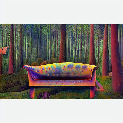 Prompt: psychedelic couch sofa in the lush pine forest, outer space, milky way, moose antlers, designed by arnold bocklin, jules bastien - lepage, tarsila do amaral, wayne barlowe and gustave baumann, cheval michael, trending on artstation, star, sharp focus, colorful refracted sparkles and lines, soft light, 8 k 4 k