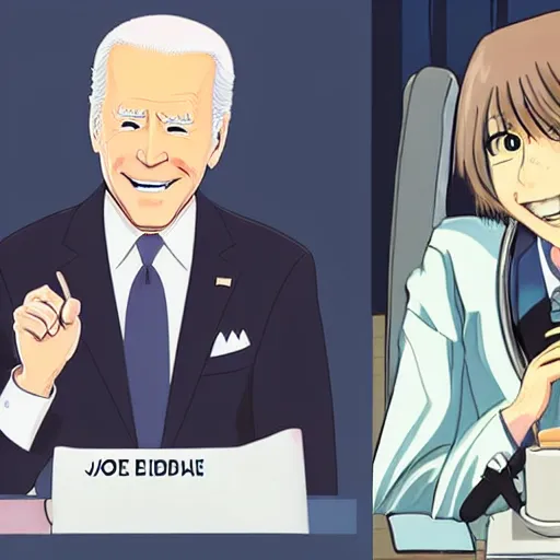 Prompt: Joe Biden anime Illustration by Masaaki Yuasa