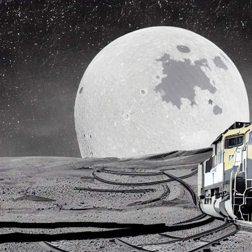 Image similar to csx locomotive on the moon