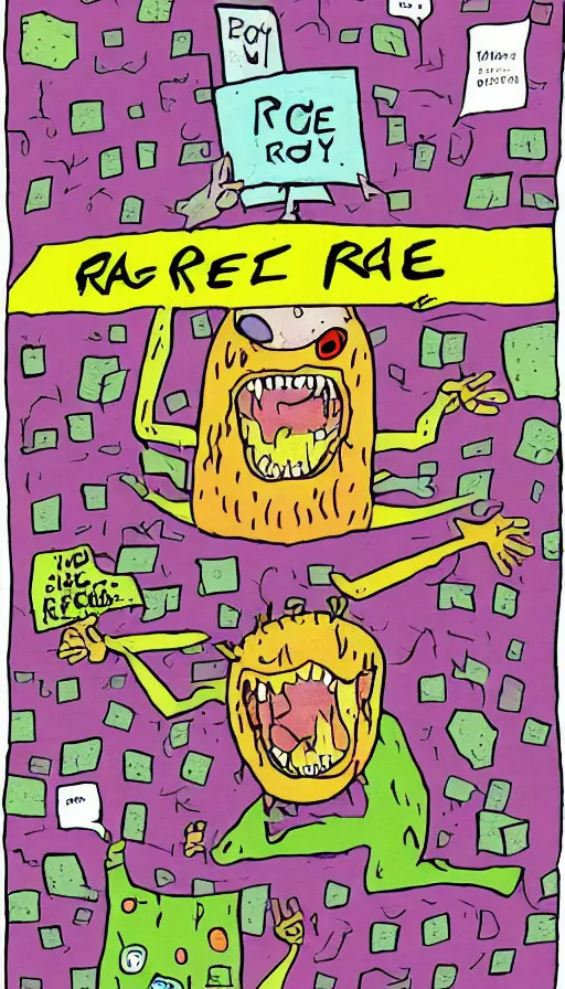 Image similar to rage, by allie brosh