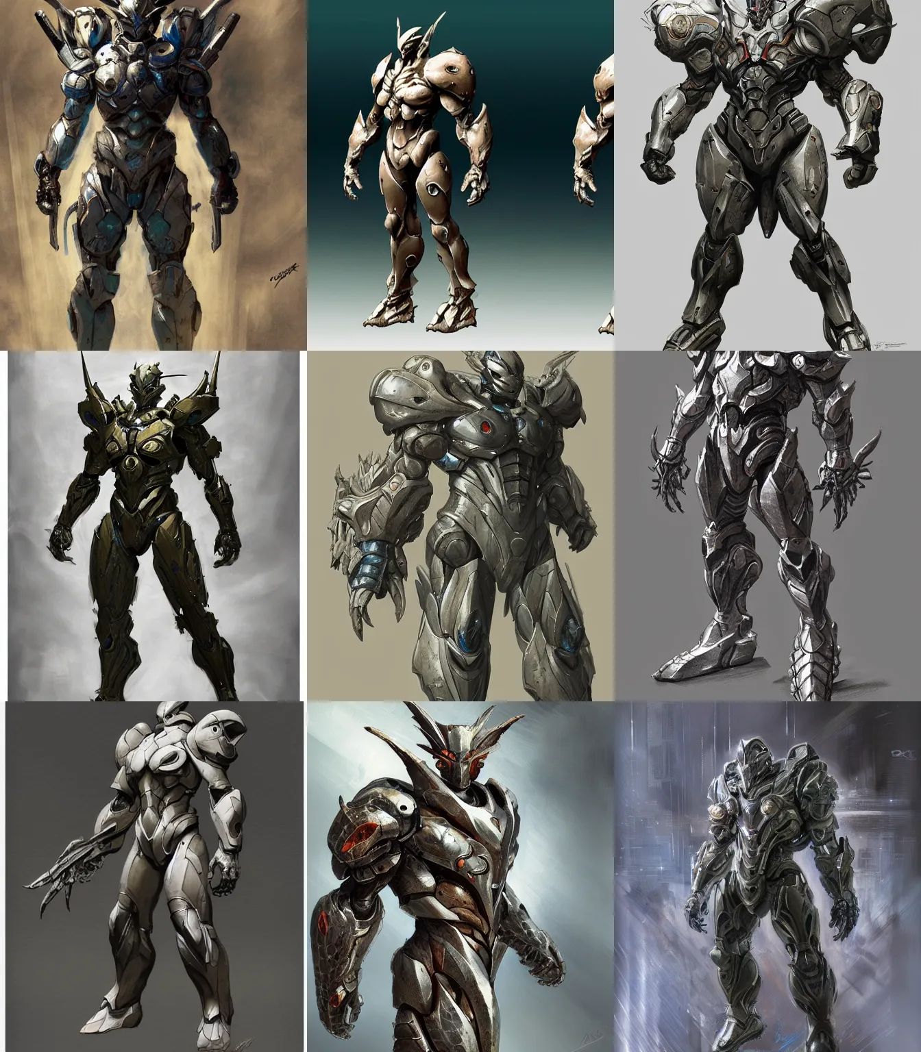 Prompt: Guyver one bio boosted armor video game armor concept art, muted colors, intricate painting, by Craig Mullins, artstation, hyper detailed, cinematic