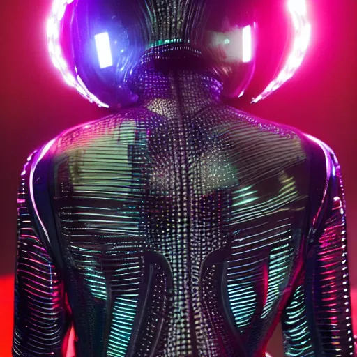 Image similar to love, diverse hot cybersuits, from behind, connection rituals, wide wide angle, vivid, elaborate, highly detailed, beautiful lighting