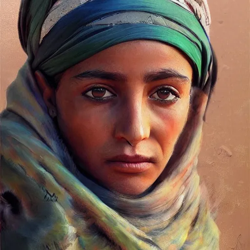 Prompt: a beautiful portrait painting of life in north africa, masterpiece by famous artist nasreddine dinet, artstation