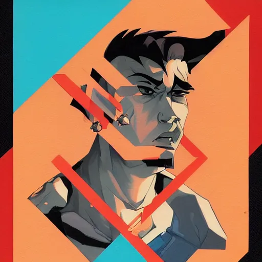 Prompt: Sean of Street Fighter 3 profile picture by Sachin Teng, asymmetrical, Organic Painting , Violent, Powerful, geometric shapes, hard edges, energetic, graffiti, street art:2 by Sachin Teng:4