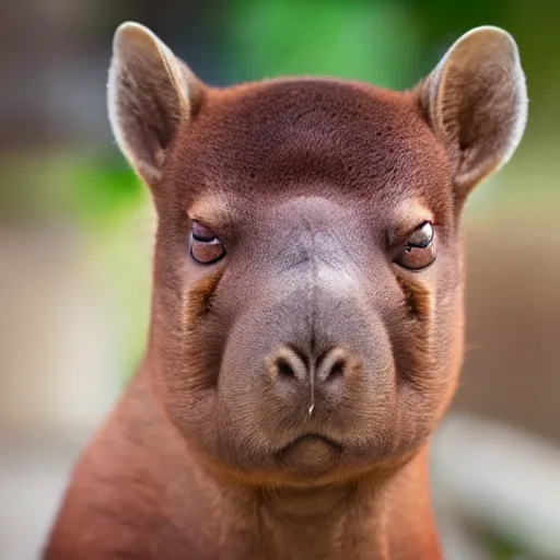 Image similar to happy capibara looking at the camera