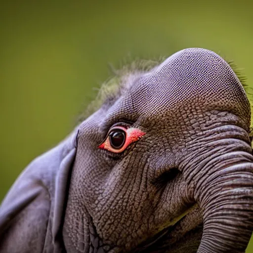 Image similar to a hummingbird - elephant - hybrid, animal photography