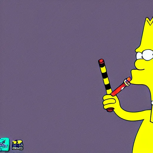 Prompt: bart simpson smoking a cigarette, digital art, 3 d, 4 k, fine details,