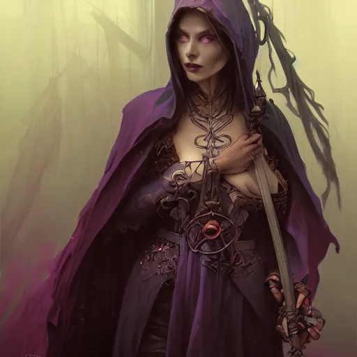 Prompt: beautiful wizard necromancer undead scarred limper rotting robes grim dark cruel wizard sorcerer, intricate, elegant, highly detailed, digital painting, artstation, concept art, smooth, sharp focus, illustration, art by artgerm and greg rutkowski and alphonse mucha and loish and wlop