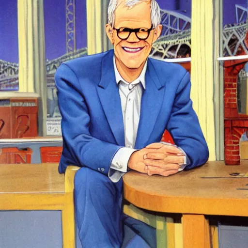 Image similar to david letterman drawn by mort drucker