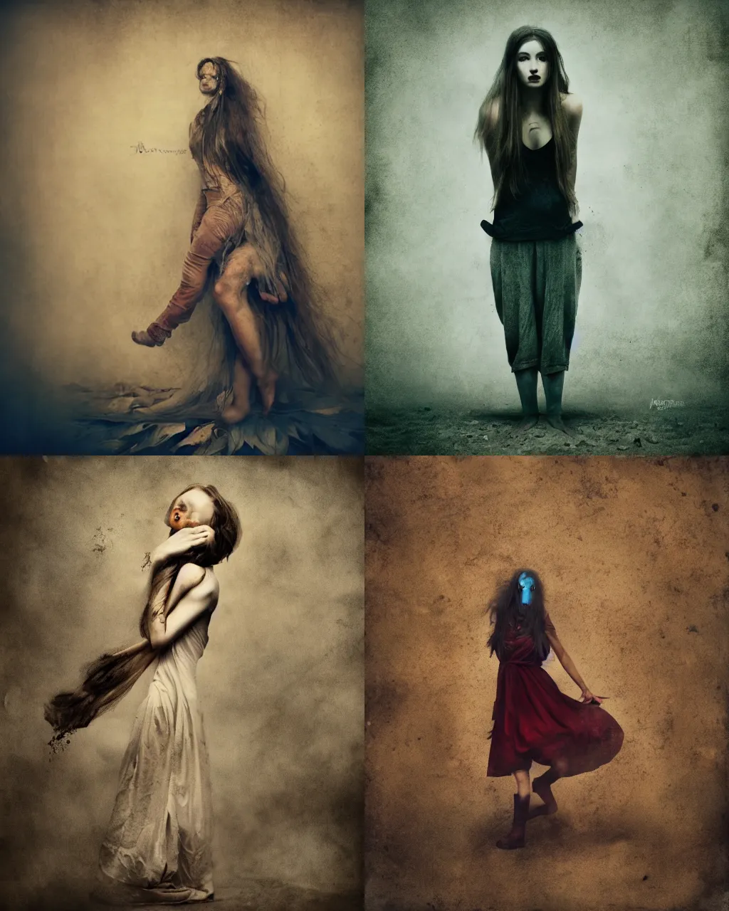 Prompt: Medium shot of a typical character in the style of Brooke Shaden