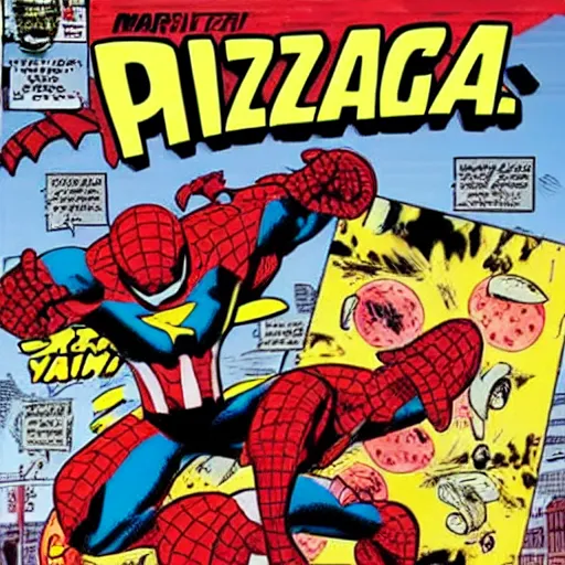 Prompt: marvel comic's pizzaface