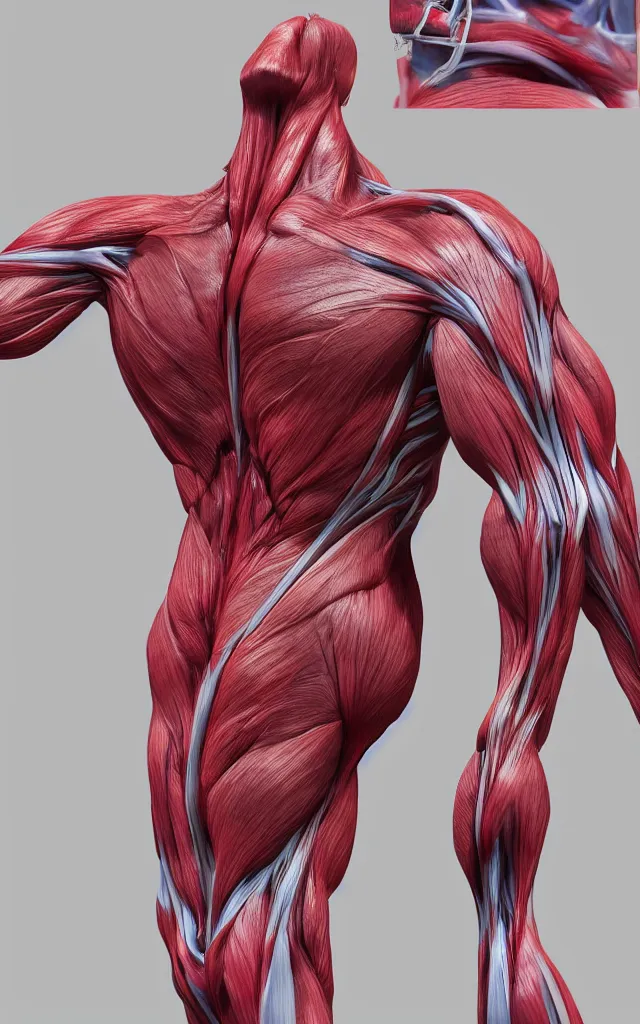 Prompt: intricated scientific medical 3d animation of the muscles and veins of a bat 3d octane render