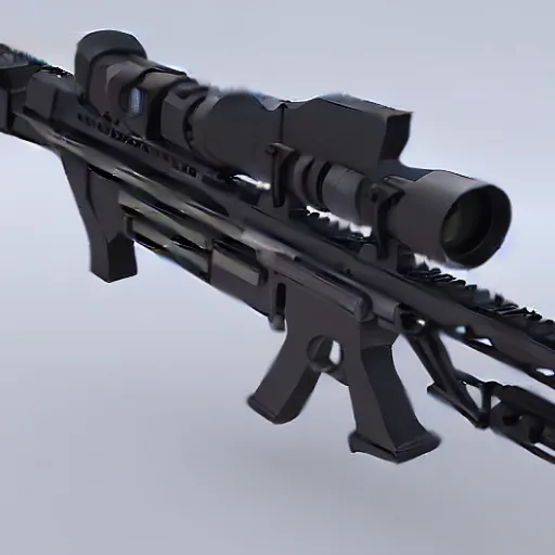 Prompt: a 3 d printed barrett 5 0 cal sniper rifle, hd, hyper realistic, rendered in unreal engine 5 at mex resolution.