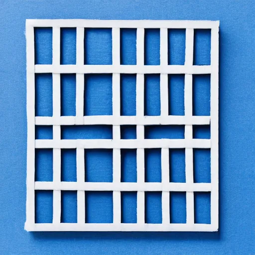 Image similar to a photo of a piece of cardboard with tic tac toe on it made of blue tape, gray background